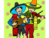 Dibujo Mariachis pintado por lilianserg