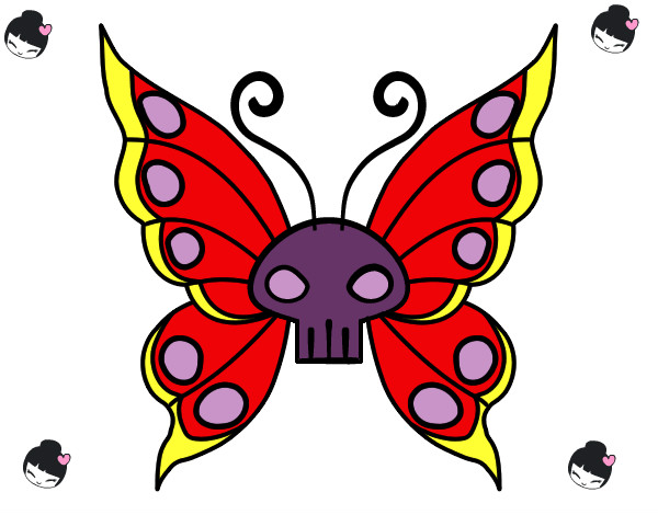 Dibujo Mariposa Emo pintado por katilika