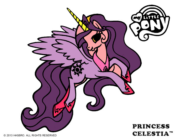Dibujo Princess Celestia pintado por Delfina05 