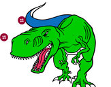 Dibujo Tiranosaurio Rex enfadado pintado por ezekiel26