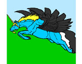 Dibujo Unicornio alado pintado por clarette