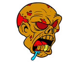 Dibujo Cabeza de zombi pintado por yrupe