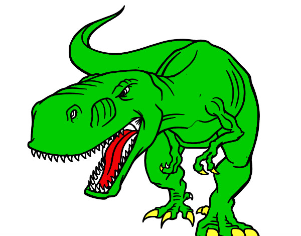 Dibujo Dinosaurio enfadado pintado por angls