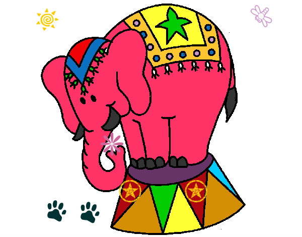 Dibujo Elefante actuando pintado por bonyroy