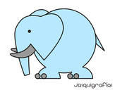 Dibujo Elefante grande pintado por kaseria1