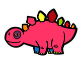 Dibujo Estegosaurio joven pintado por alegresito