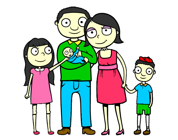 Dibujo Familia unida pintado por JCZX