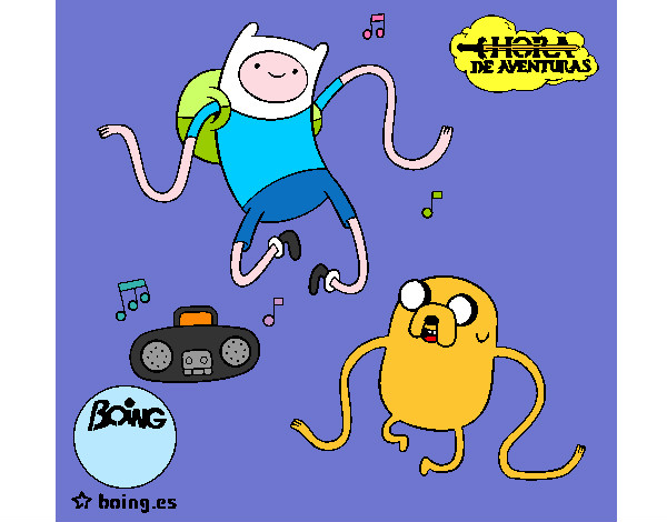 Finn y Jake escuchando música