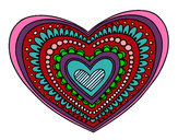Dibujo Mandala corazón pintado por MARIAJESUM