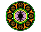 Dibujo Mandala flor pintado por ruuloo