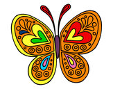 Dibujo Mandala mariposa pintado por numa 