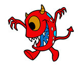 Dibujo Monstruo con un ojo pintado por rayco2008