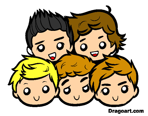 Dibujo One Direction 2 pintado por piaopazo