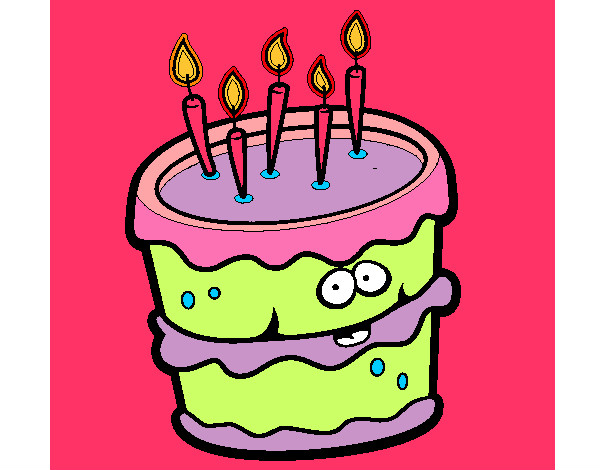 Dibujos de Tartas de cumpleaños para Colorear - Dibujos.net