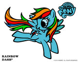 Dibujo Rainbow Dash pintado por cadence123