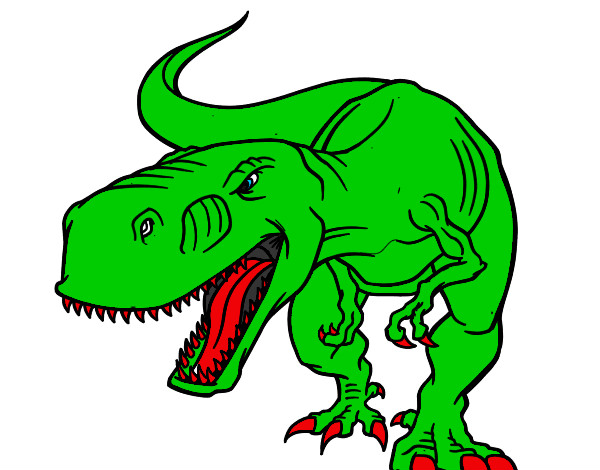 Dibujo Tiranosaurio Rex enfadado pintado por Federico1