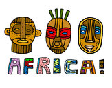 Dibujo Tribus de África pintado por kiara2013