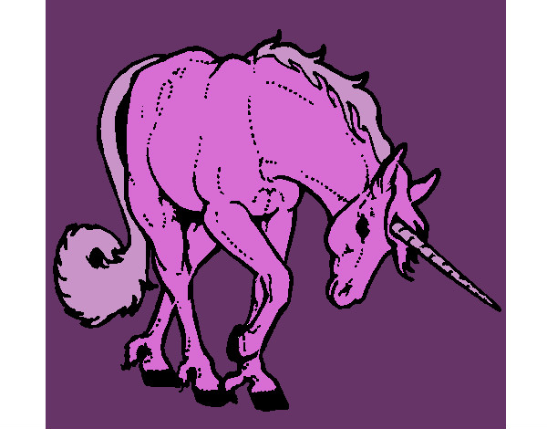 Dibujo Unicornio bravo pintado por eluney