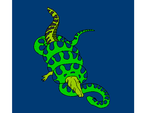 Dibujo Anaconda y caimán pintado por sonicoblue
