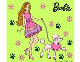 Dibujo Barbie paseando a su mascota pintado por cristiju36