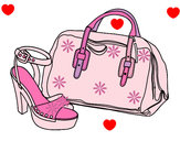 Dibujo Bolso y zapato pintado por laureen_9