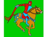 Dibujo Caballero a caballo IV pintado por noes