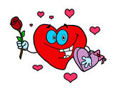 Dibujo Corazón con caja de bombones pintado por emli 