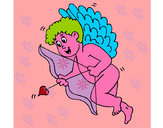 Dibujo Cupido con grandes alas pintado por emli 