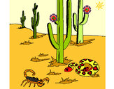 Dibujo Desierto pintado por Opuntia