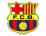 Dibujo Escudo del F.C. Barcelona pintado por matiasolea