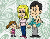 Dibujo Familia feliz pintado por Gardenia