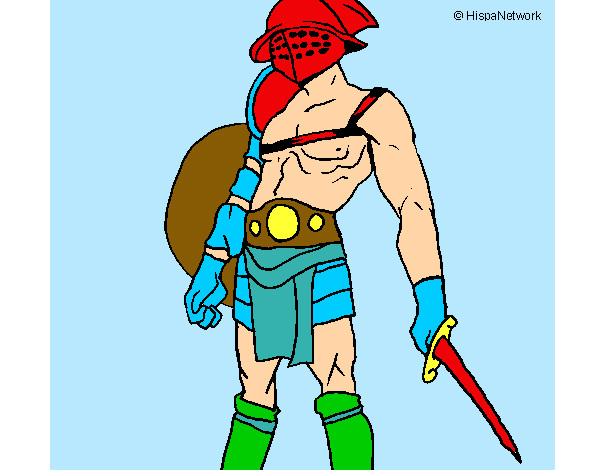 Dibujo Gladiador pintado por noes