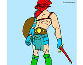 Dibujo Gladiador pintado por noes