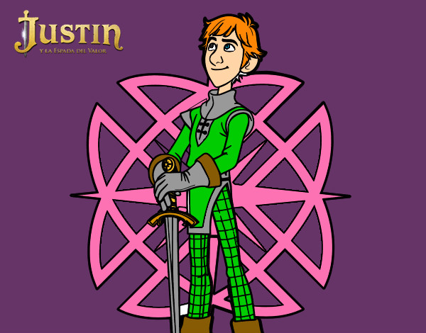 Dibujo Justin y la espada del valor pintado por carmenjuan