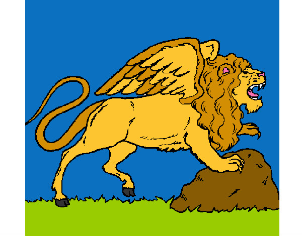 Dibujo León alado pintado por Nany55