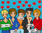 Dibujo Los chicos de One Direction pintado por aroita2013