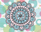 Dibujo Mandala alegre pintado por rosa303060