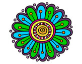 Dibujo Mandala margarita pintado por magiis