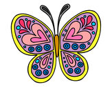 Dibujo Mandala mariposa pintado por sole87