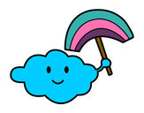 Dibujo Nube con arcoiris pintado por noemi1214