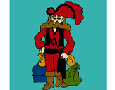 Dibujo Pirata con sacos de oro pintado por amalia