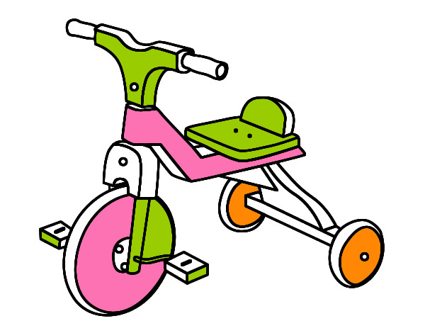 Dibujo Triciclo infantil pintado por lunapyok