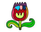 Dibujo Tulipán doble pintado por Petii
