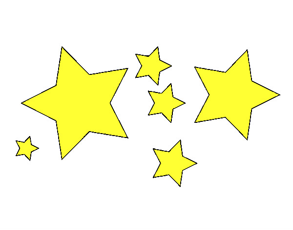 Dibujo 6 estrellas pintado por COTIRRAS