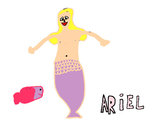 Dibujo Ariel y pez pintado por adricasa