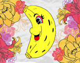 Dibujo Banana feliz pintado por YOYO59