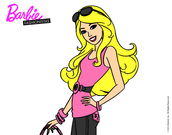 Dibujo Barbie casual pintado por natimar