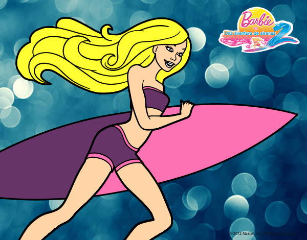 Dibujo Barbie corre al agua pintado por anap14