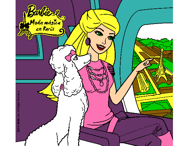 Dibujo Barbie llega a París pintado por anap14