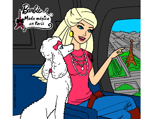 Dibujo Barbie llega a París pintado por belinda85